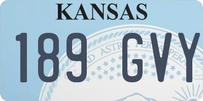 KS license plate 189GVY