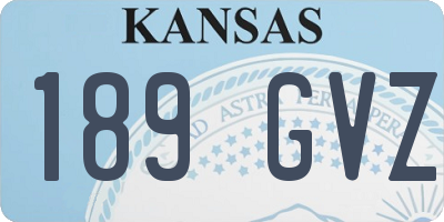 KS license plate 189GVZ