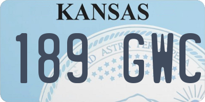 KS license plate 189GWC