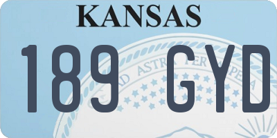 KS license plate 189GYD