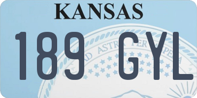 KS license plate 189GYL