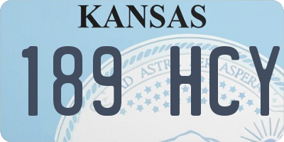 KS license plate 189HCY