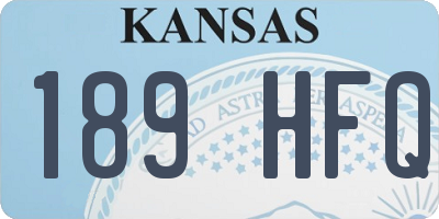 KS license plate 189HFQ