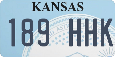 KS license plate 189HHK
