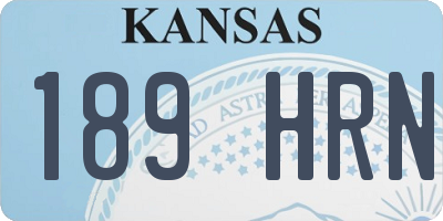 KS license plate 189HRN