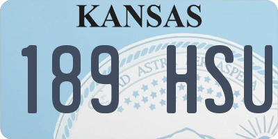 KS license plate 189HSU