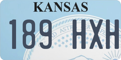 KS license plate 189HXH