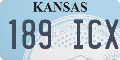 KS license plate 189ICX