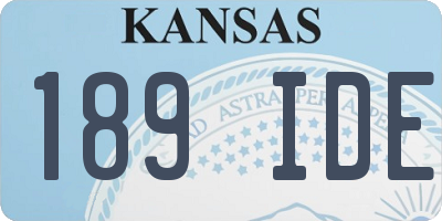 KS license plate 189IDE
