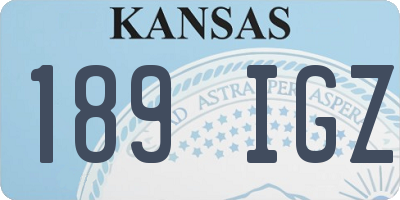 KS license plate 189IGZ