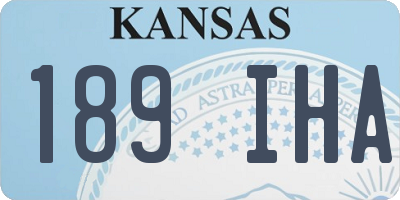 KS license plate 189IHA