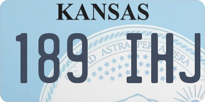 KS license plate 189IHJ