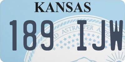 KS license plate 189IJW