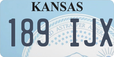 KS license plate 189IJX