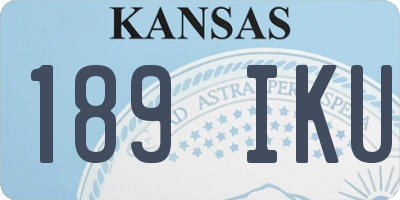 KS license plate 189IKU