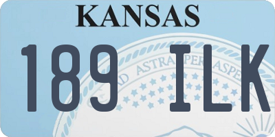 KS license plate 189ILK