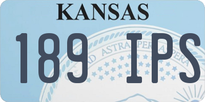 KS license plate 189IPS