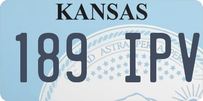 KS license plate 189IPV