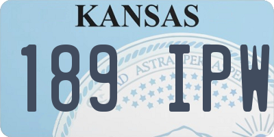 KS license plate 189IPW