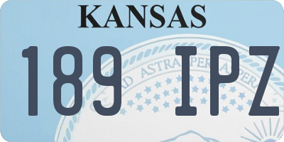 KS license plate 189IPZ