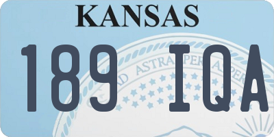 KS license plate 189IQA