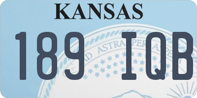 KS license plate 189IQB