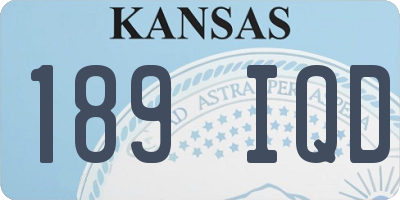 KS license plate 189IQD