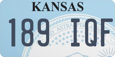 KS license plate 189IQF