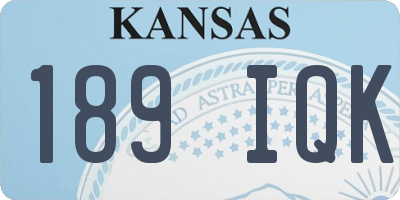KS license plate 189IQK