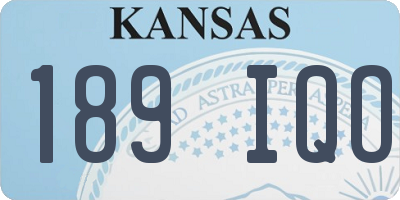 KS license plate 189IQO