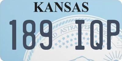 KS license plate 189IQP
