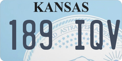 KS license plate 189IQV