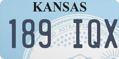 KS license plate 189IQX