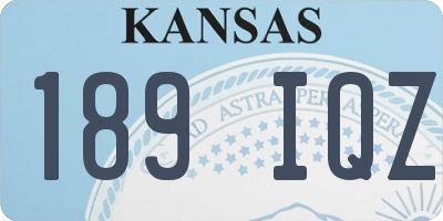 KS license plate 189IQZ