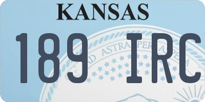 KS license plate 189IRC