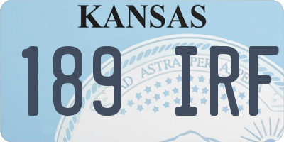 KS license plate 189IRF