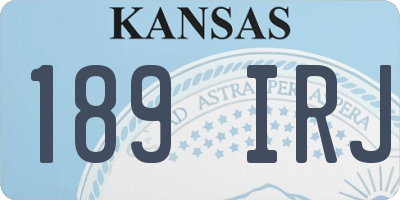 KS license plate 189IRJ