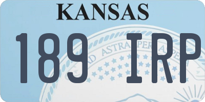 KS license plate 189IRP
