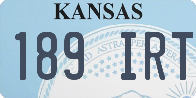 KS license plate 189IRT