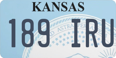 KS license plate 189IRU
