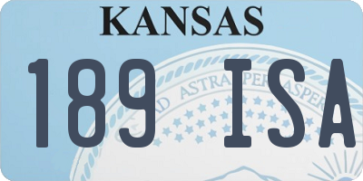 KS license plate 189ISA