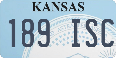 KS license plate 189ISC