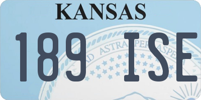 KS license plate 189ISE