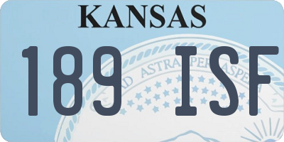 KS license plate 189ISF