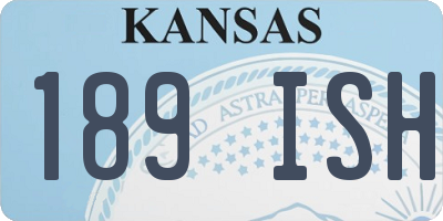 KS license plate 189ISH