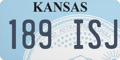 KS license plate 189ISJ