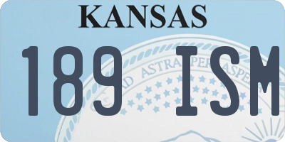 KS license plate 189ISM