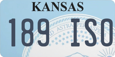KS license plate 189ISO