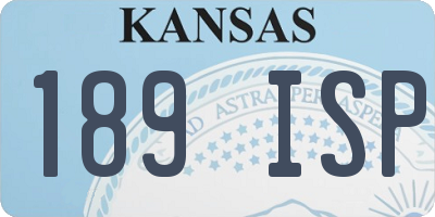 KS license plate 189ISP