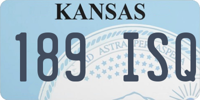 KS license plate 189ISQ